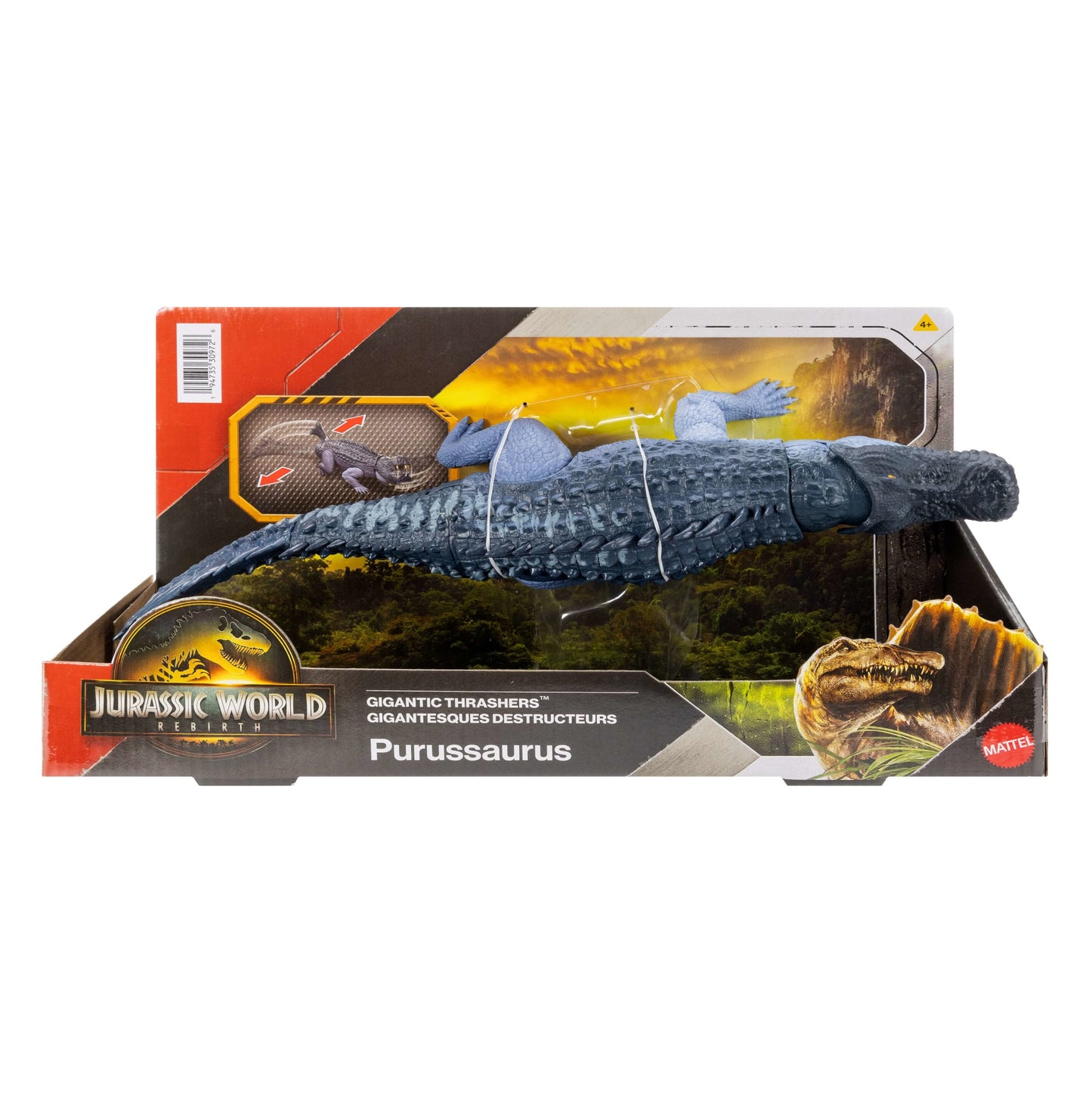 Jurassic World Dinossauro de Brinquedo Rebirth Rastreadores Gigantes Purussaurus