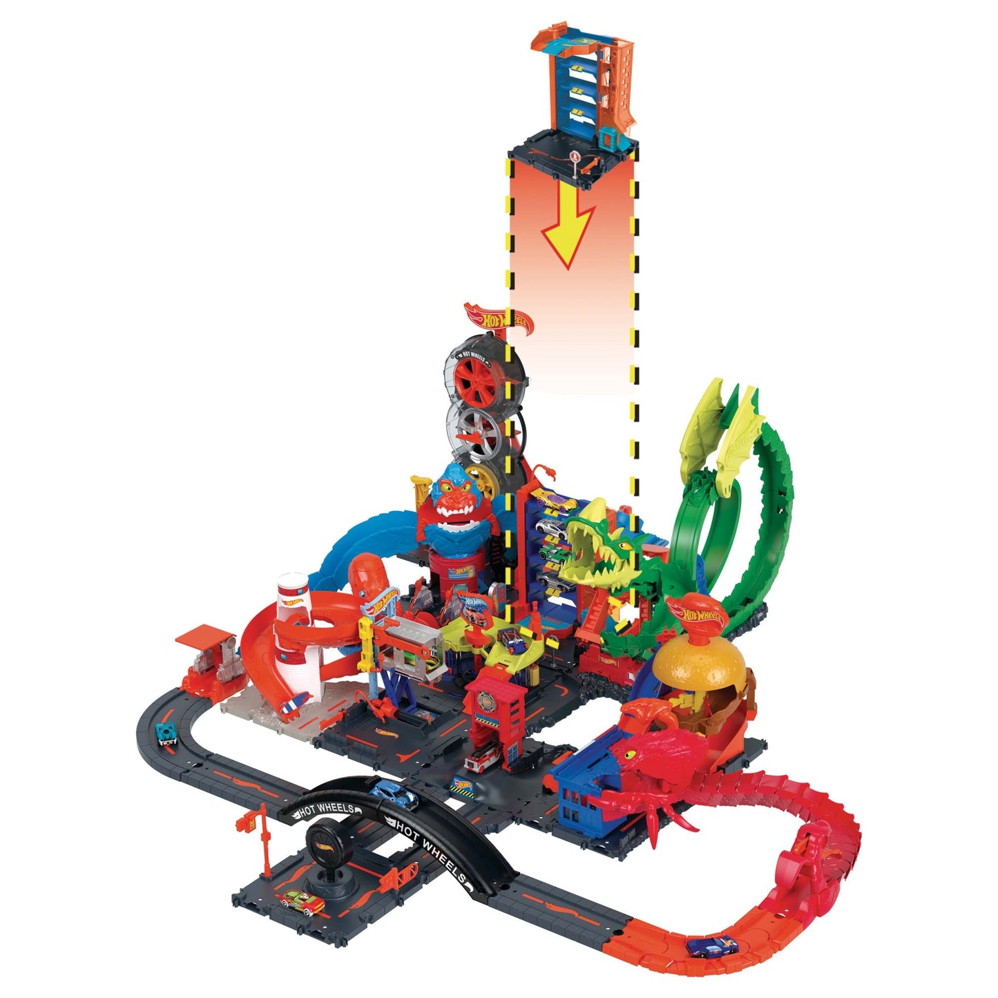 Hot Wheels City Pista de Juguete Garage Doble Altura