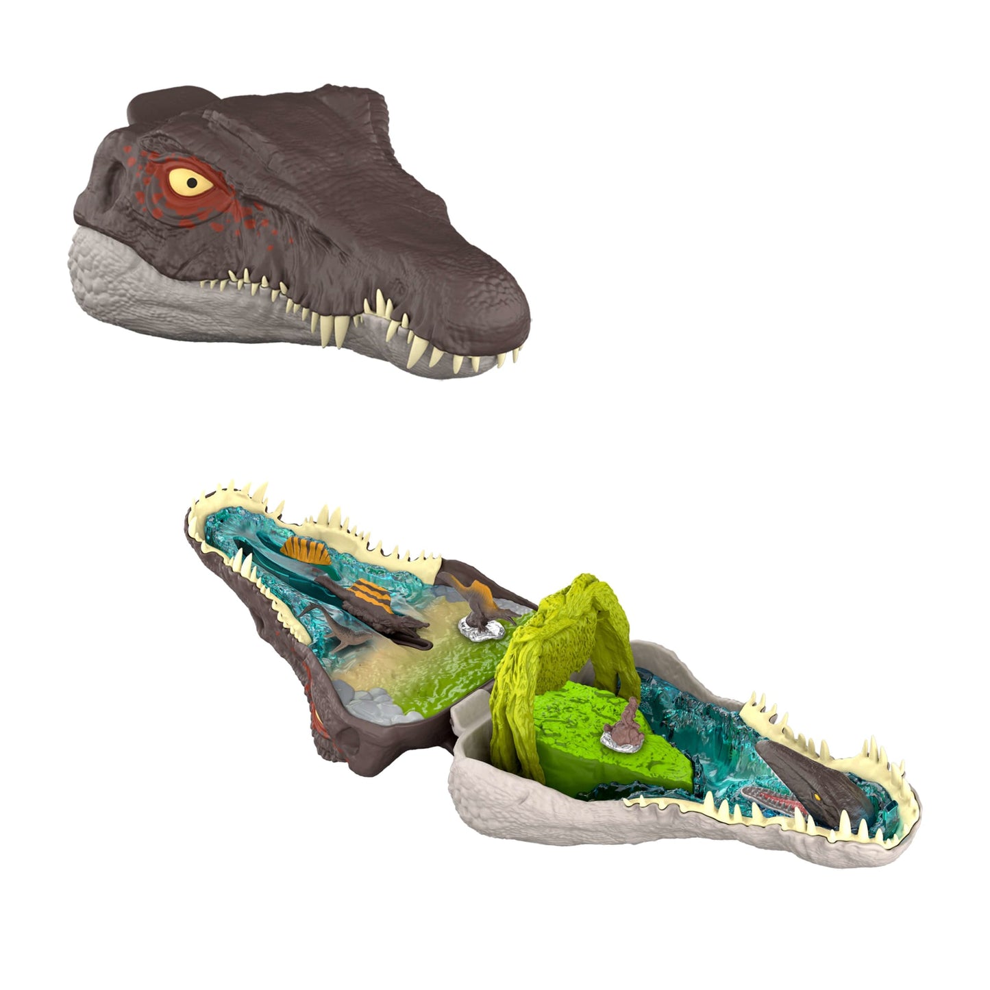 Jurassic World Rebirth Micro Adventure Playset Spinosaurus Head, Interactive Features & Figures