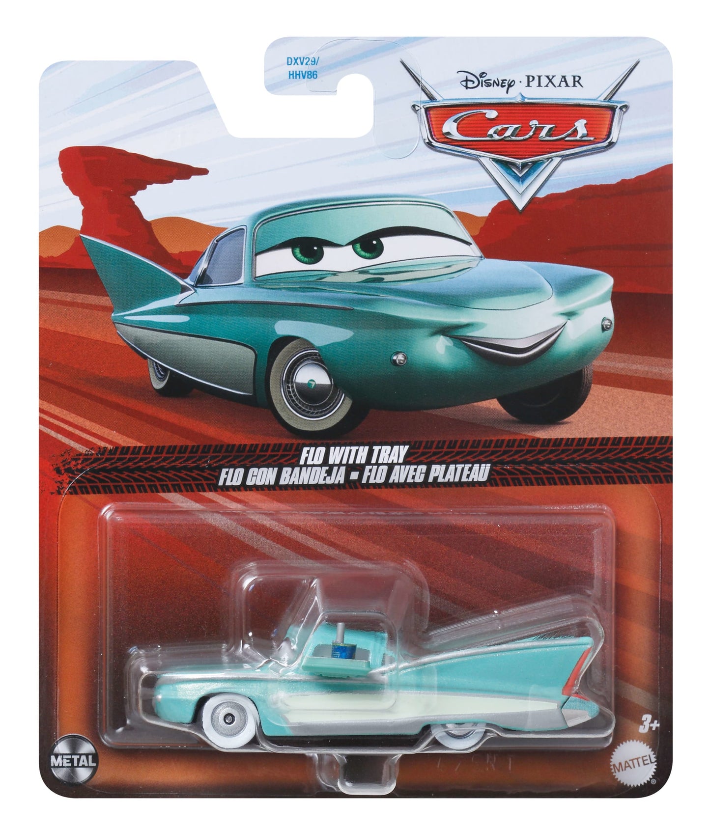 Carros da Disney e Pixar Diecast Veículo de Brinquedo Flo com Bandeja