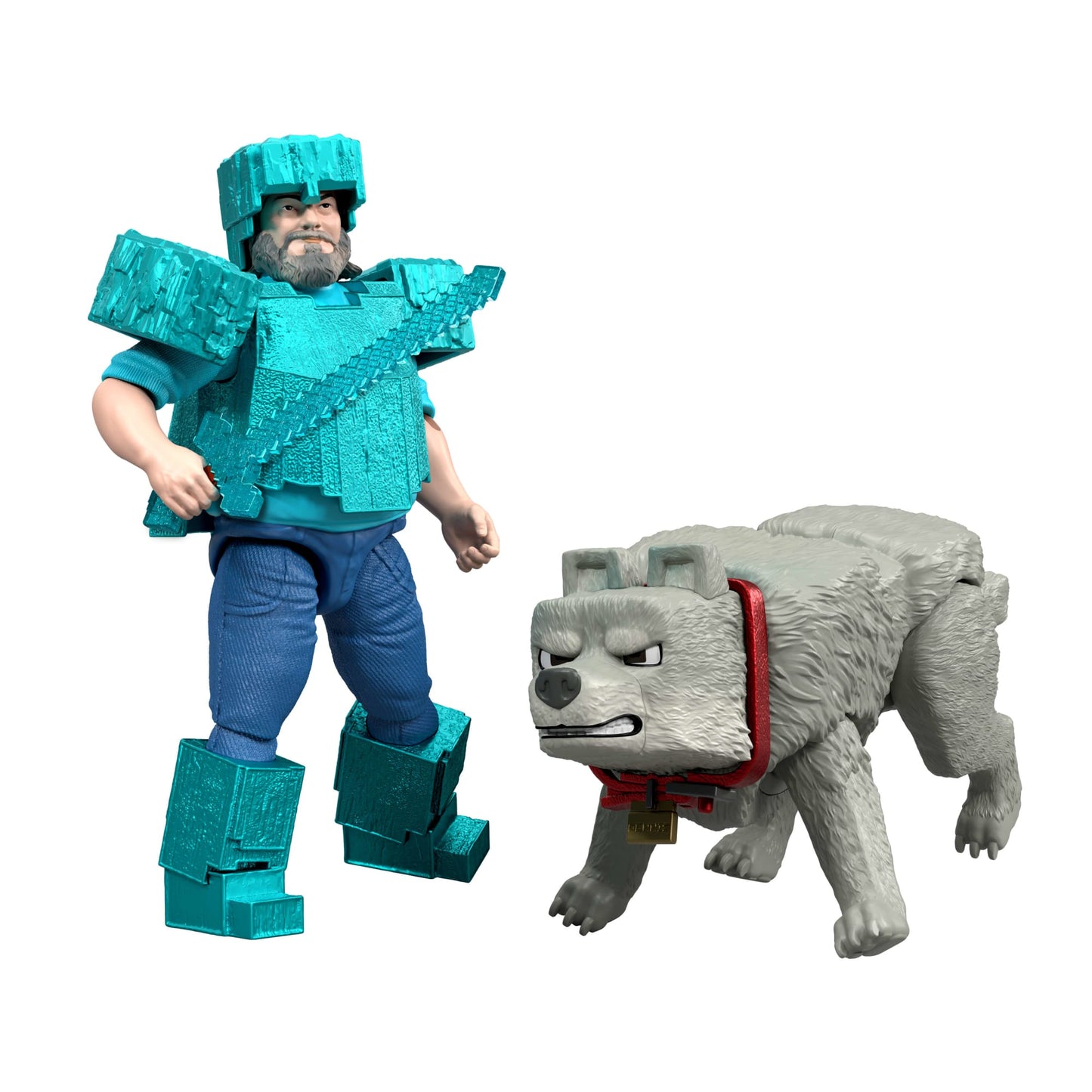 Minecraft Man's Best Wolf Pack With 2 Action Figures & 2 Accessories, Set Inspired By The Movie