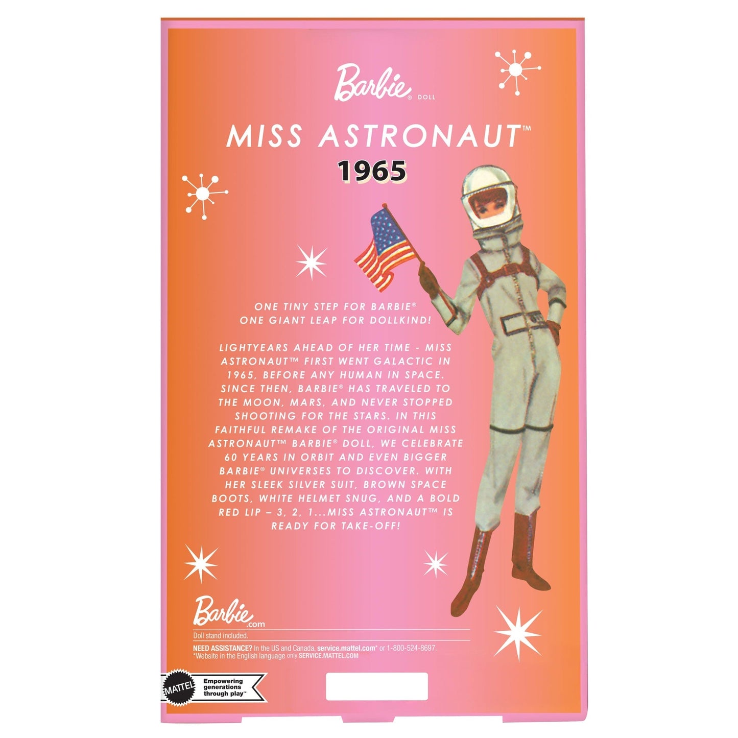 Barbie Signature Miss Astronaut Doll Collectible With Silver Suit, Space Boots, & Helmet Accessory
