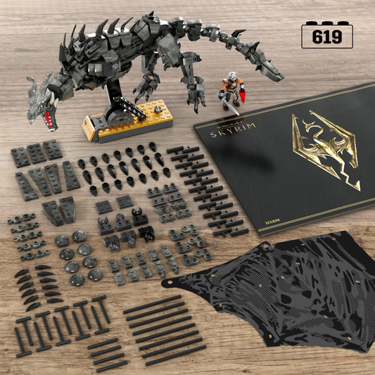 Mega-Skyrim Alduin Le Dévoreur de Mondes-Kit de 619Pièces