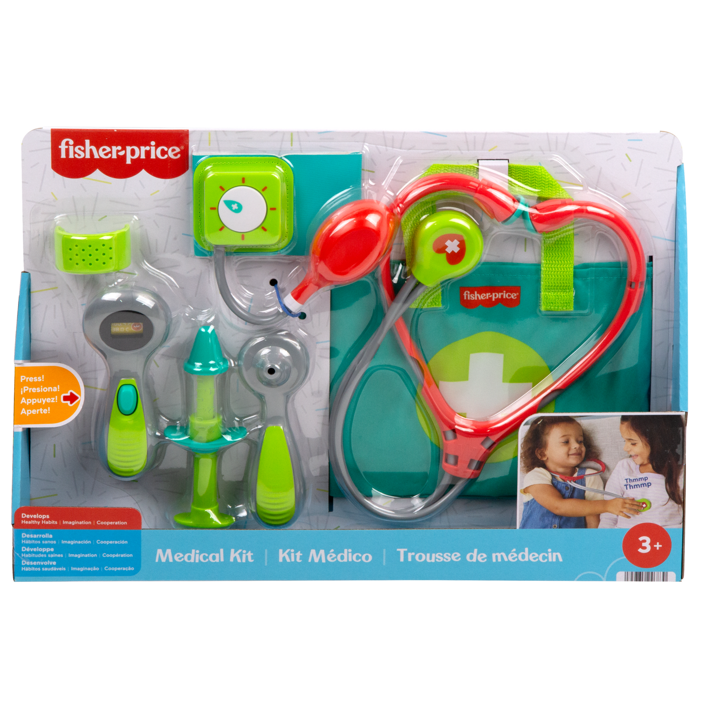 Fisher-Price Trousse de Médecin, 7Éléments, Jeu Préscolaire