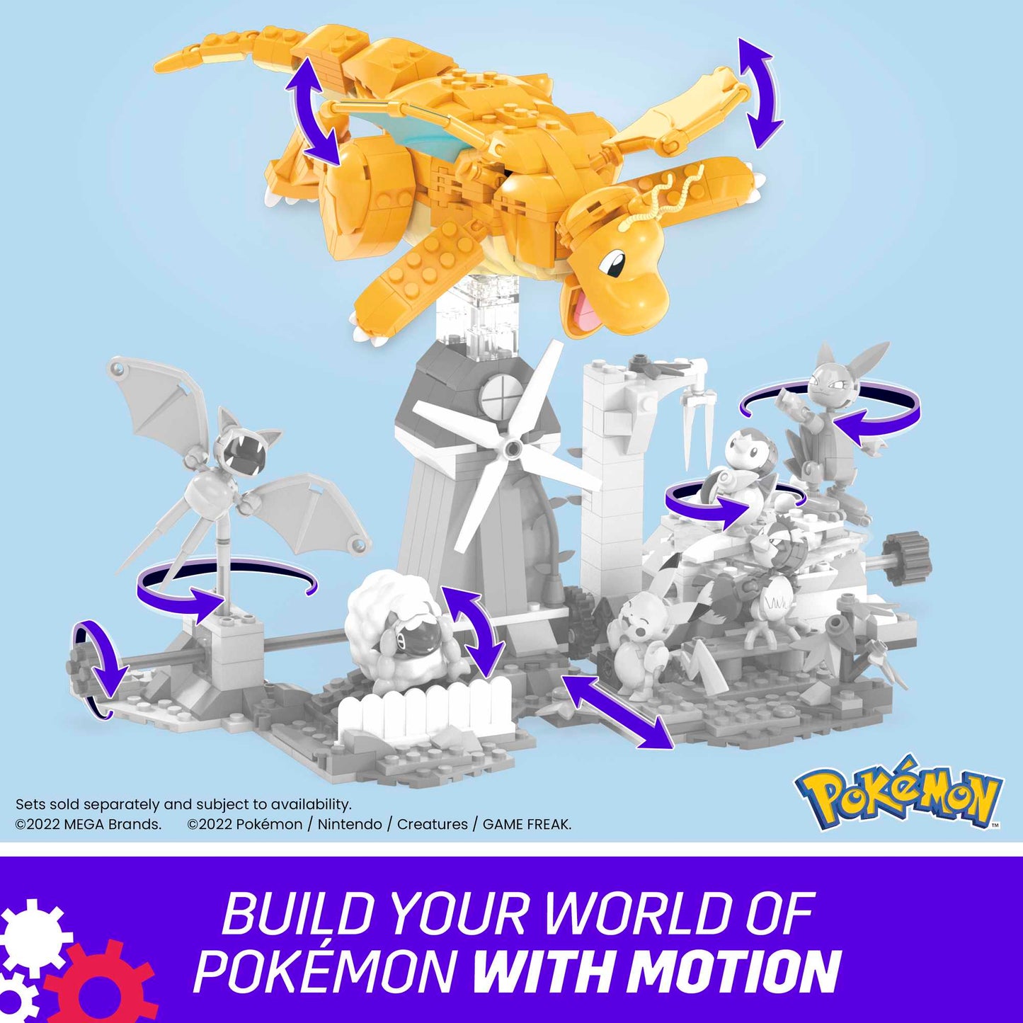 MEGA Pokémon Building Toy Kit Dragonite (387 Pieces) With Motion For Kids