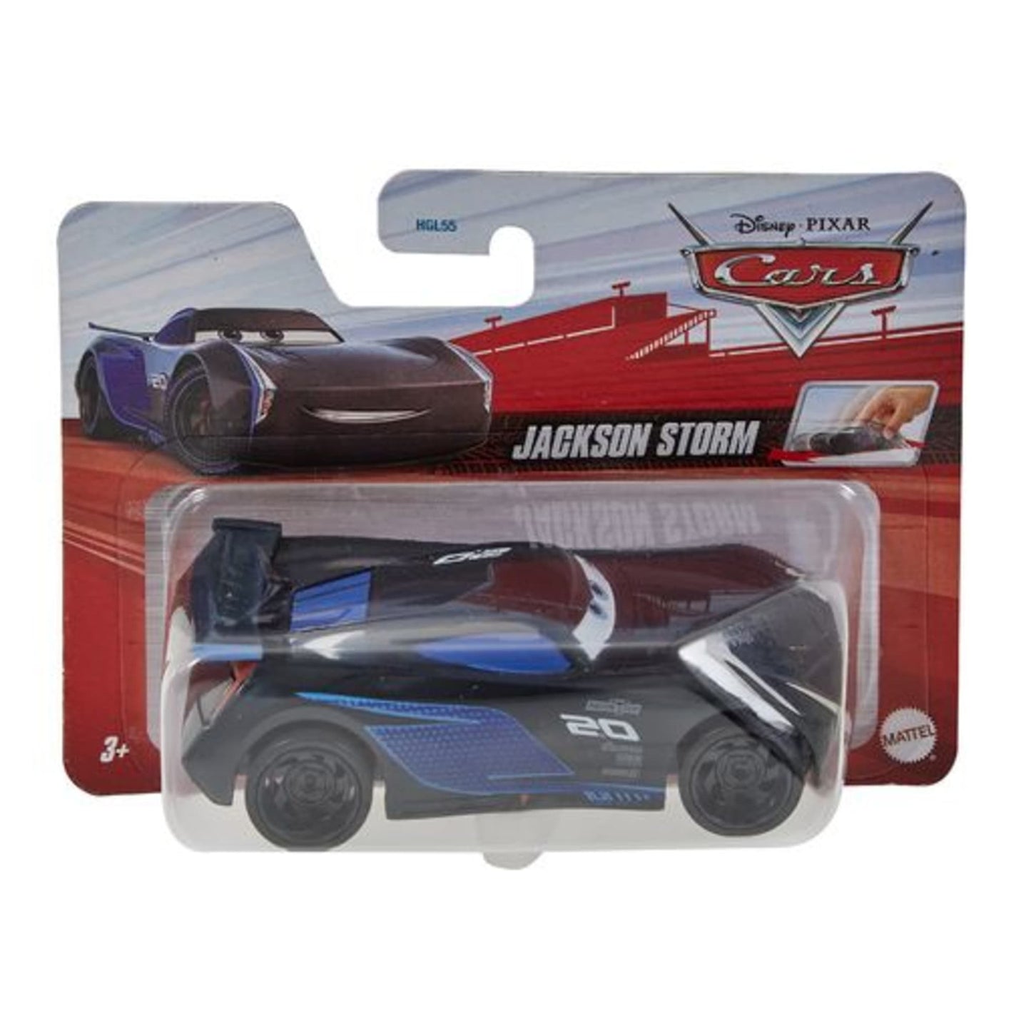 Cars de Disney y Pixar Pullback Vehículo de Juguete Jackson Storm