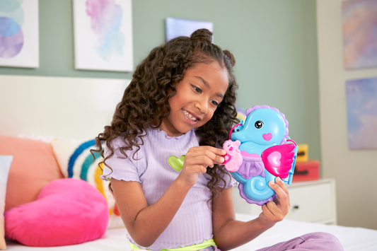 Polly Pocket Sac à Main Hippocampes Papa et Moi, 2Micro-Poupées