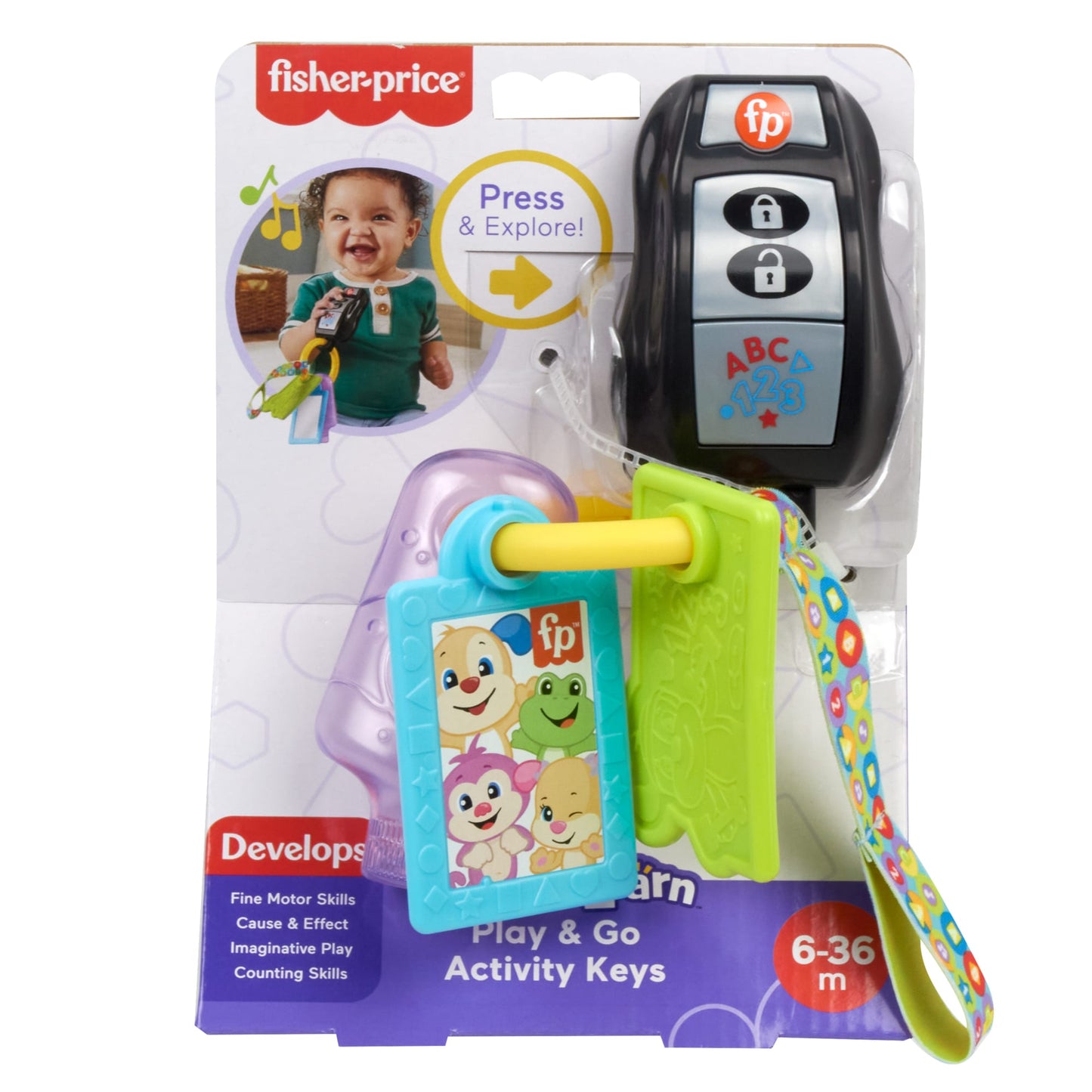 Fisher-Price Laugh & Learn Play & Go Activity Keys Baby & Toddler Musical Learning Toy