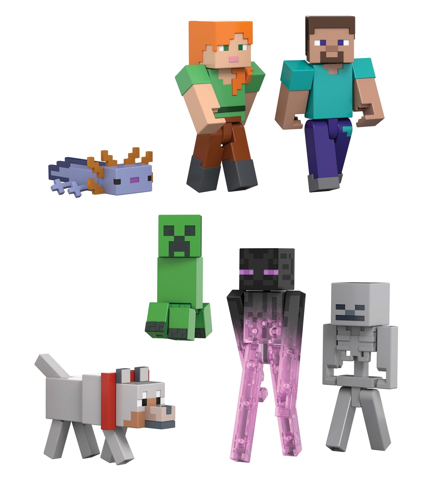 Minecraft Coffret Création de Monde, 7Figurines Articulées