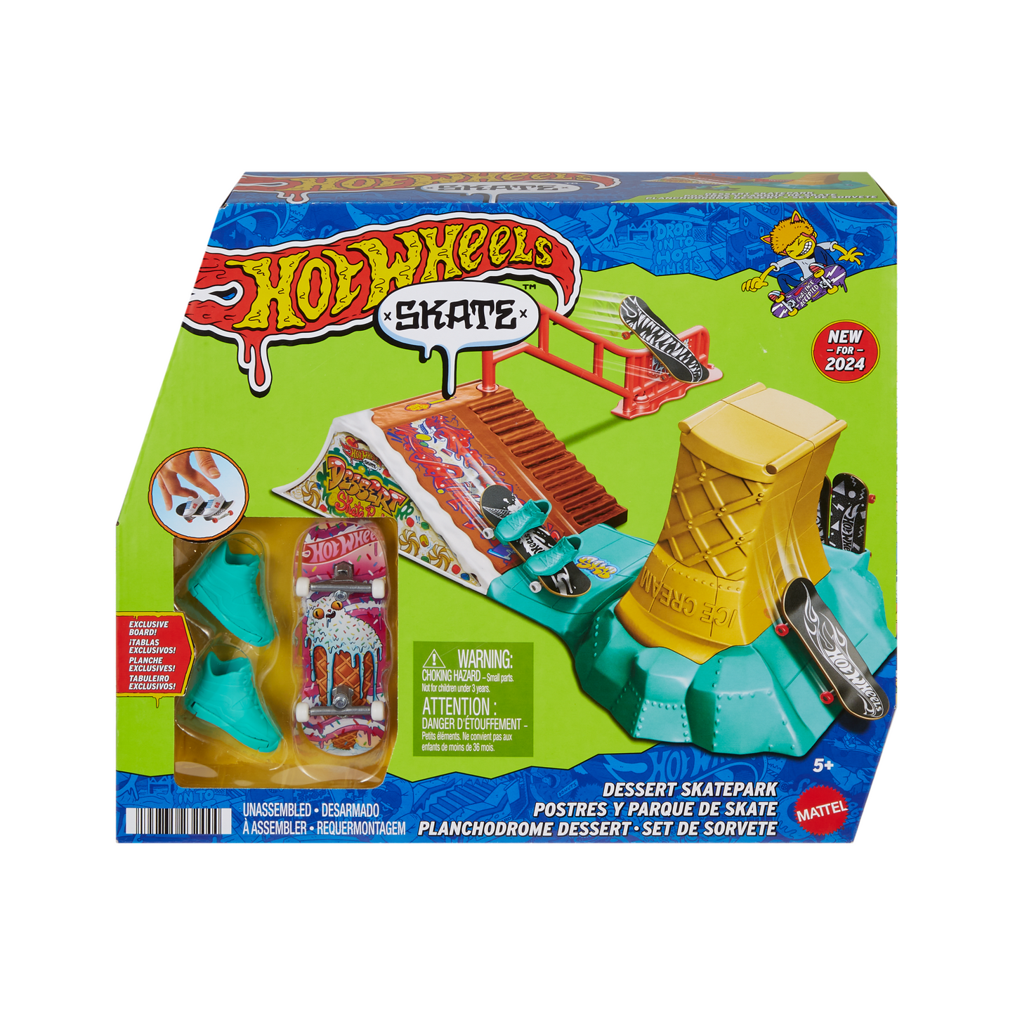 Hot Wheels Skate Pista de Juguete Set de Helado