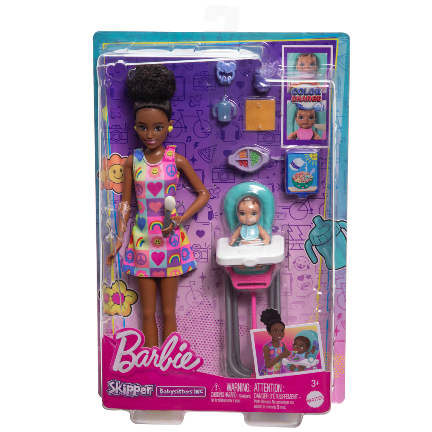 Barbie Skipper Babysitters Inc. Coffret Poupée, Bébé et Access.