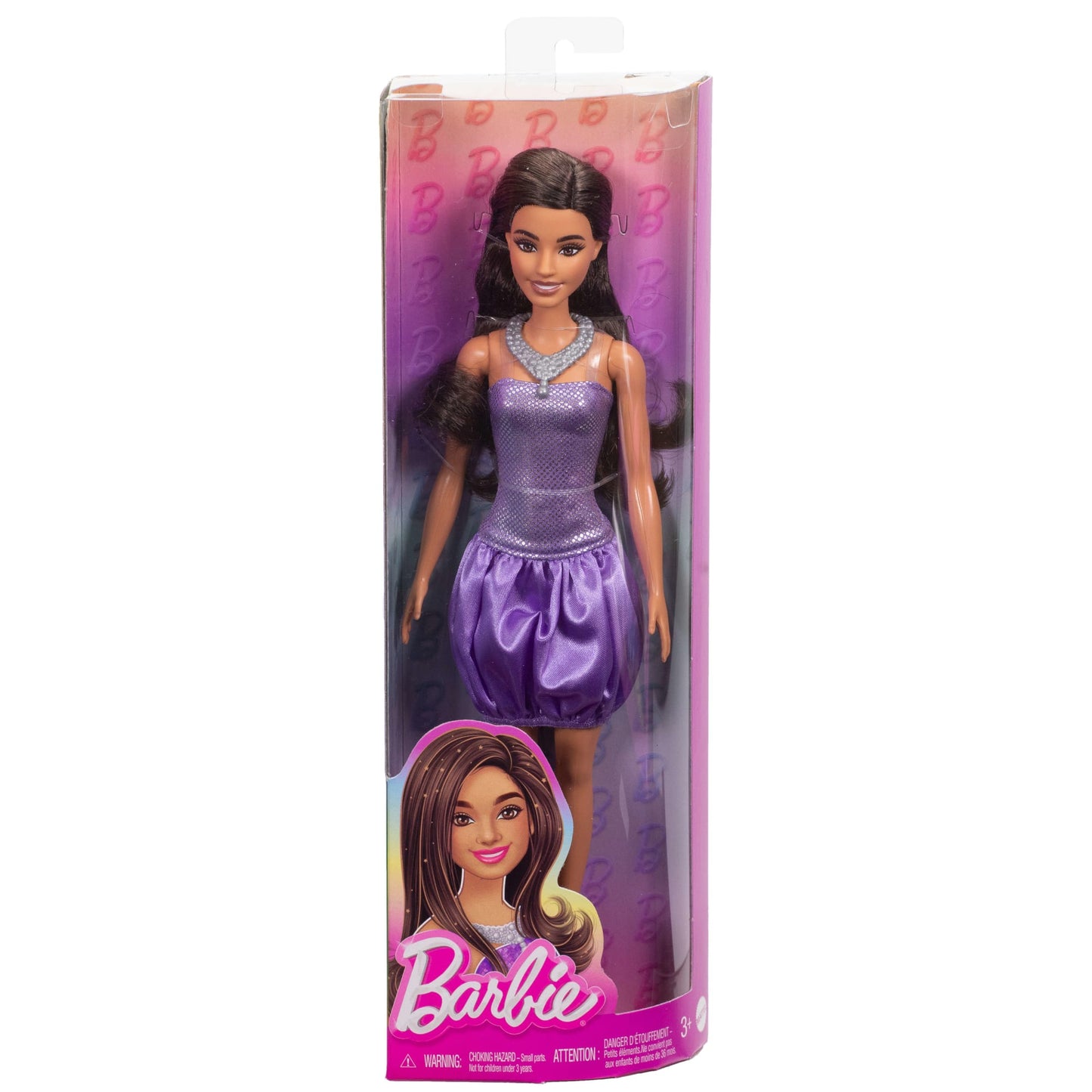 Barbie Fashionistas Poupée234, Cheveux Bruns, Robe Pailletée