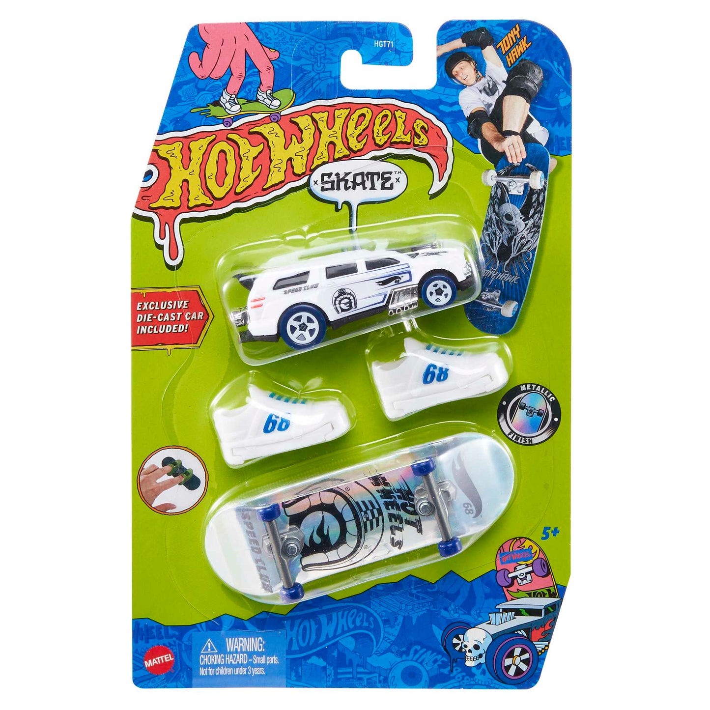 Hot Wheels Skate Vehículo de Juguete Patineta de Colección SPEED SHREDDER™ + NITRO TAILGATER™ con Diecast