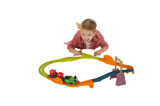 Thomas & Friends Percy's Cargo Run Motorized Toy Train & Track Set For Preschool Kids