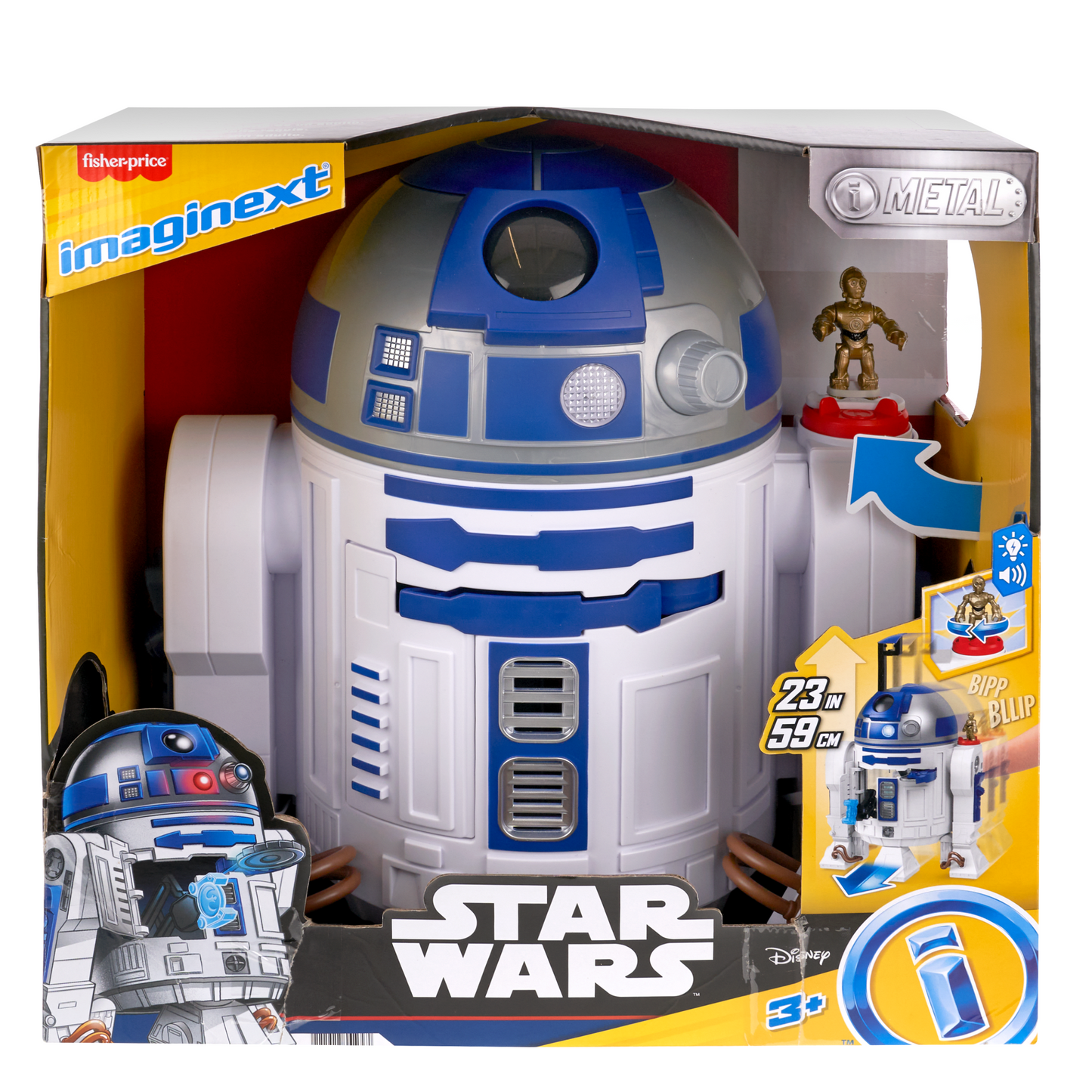 Imaginext Star Wars R2-D2 Toy With Lights Sounds & C-3Po Character Key For Kids