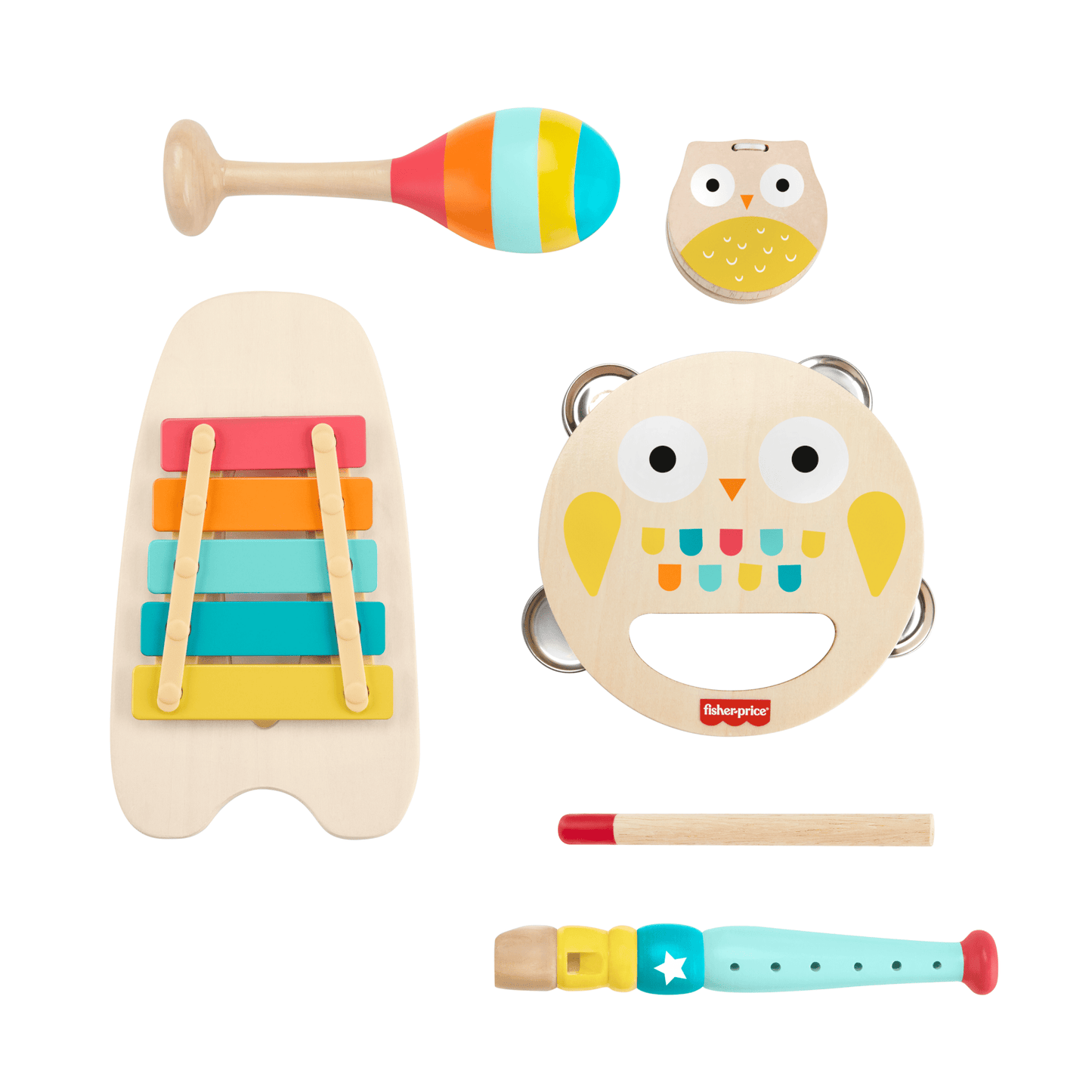 Fisher-Price Coffret-Cadeau Musical, Instruments de Musique en Bois