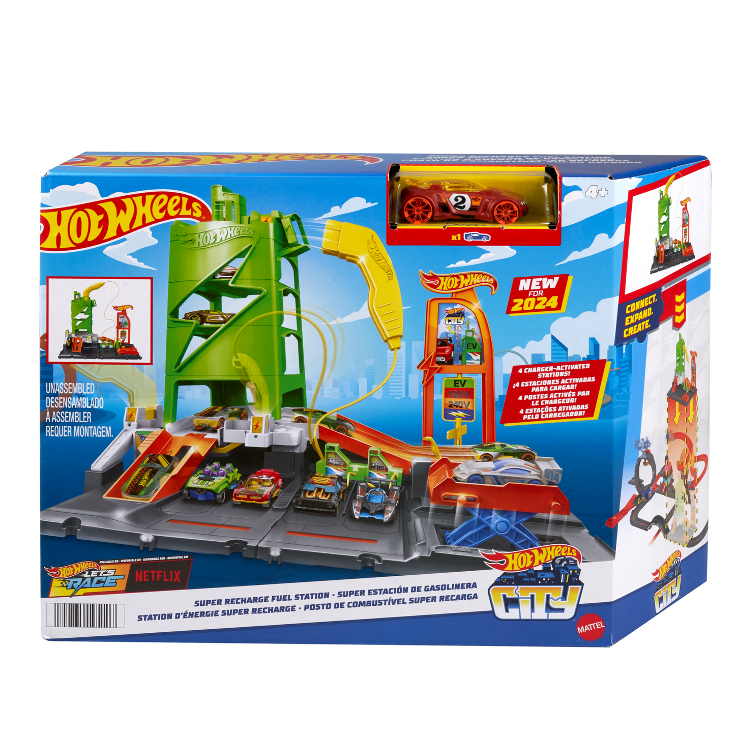 Hot Wheels Ville Station D’Énergie Super Recharge, Véhicule