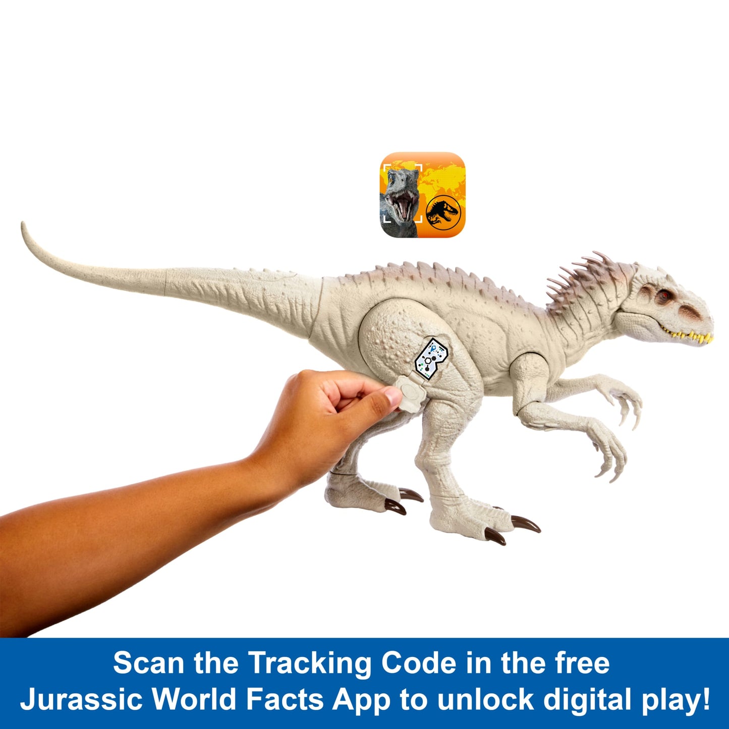 Jurassic World Camouflage 'n Battle Indominus Rex Action Figure Toy With Lights, Sound & Motion