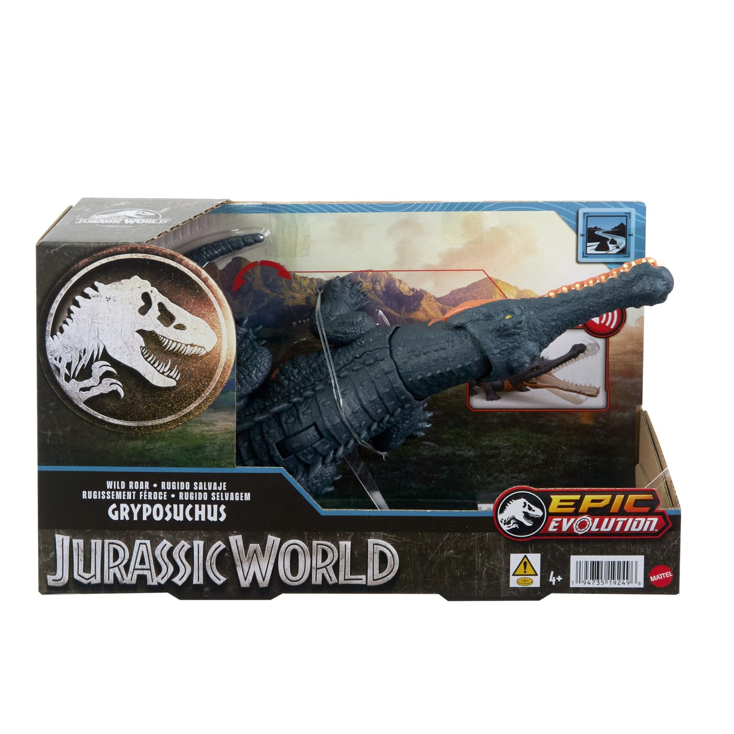 Jurassic World-Gryposuchus Rugissement Féroce-Figurine Articulée