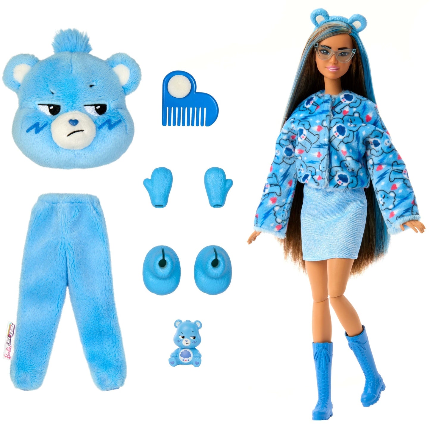 Barbie Cutie Reveal Care Bears Poupée et Acc. Costume Grognours