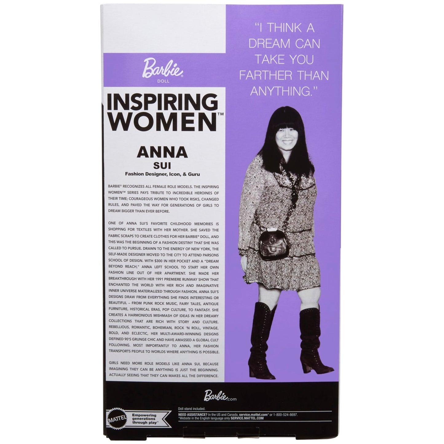 Barbie – Femmes Inspirantes – Poupée et Acc. – Anna Sui, Robe Noire