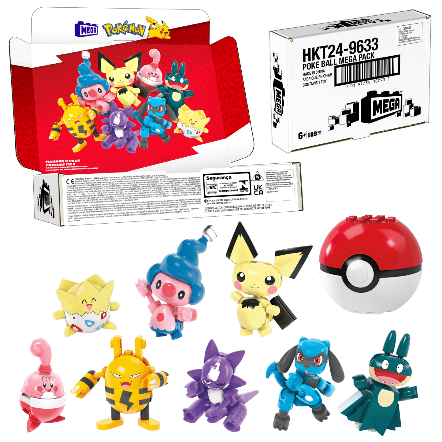 Mega Pokémon Figurines Articulées Coffret de 8 Pour Dresseur