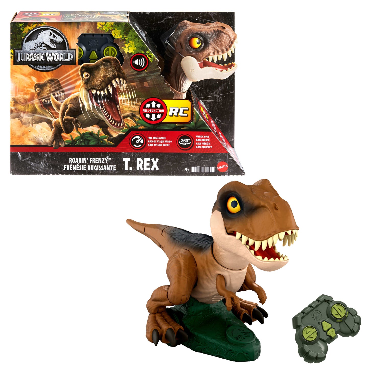 Jurassic World Figura de Acción T. Rex Furia Rugiente con Control Remoto