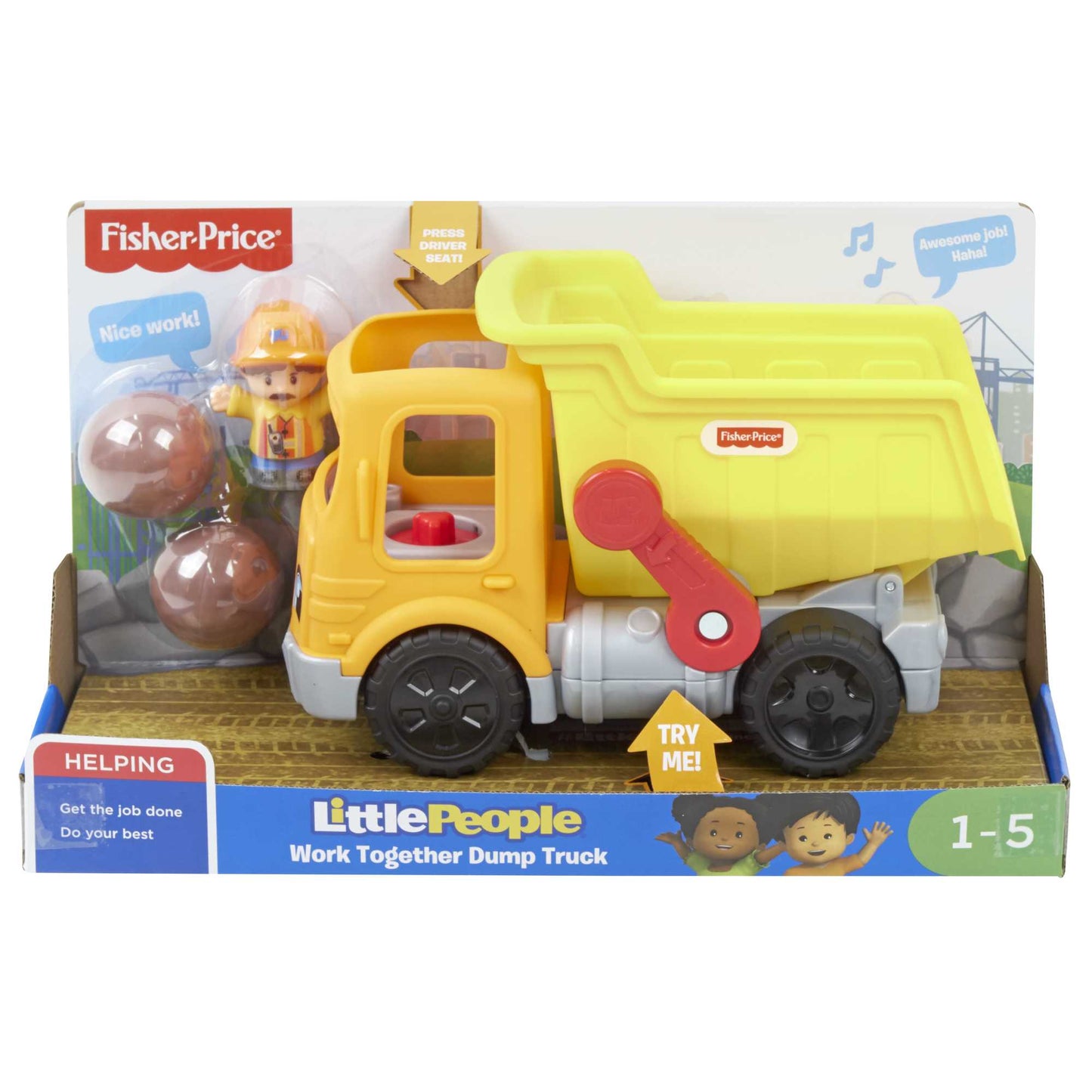 Fisher-Price Little People Camion à Benne Travail en Équipe