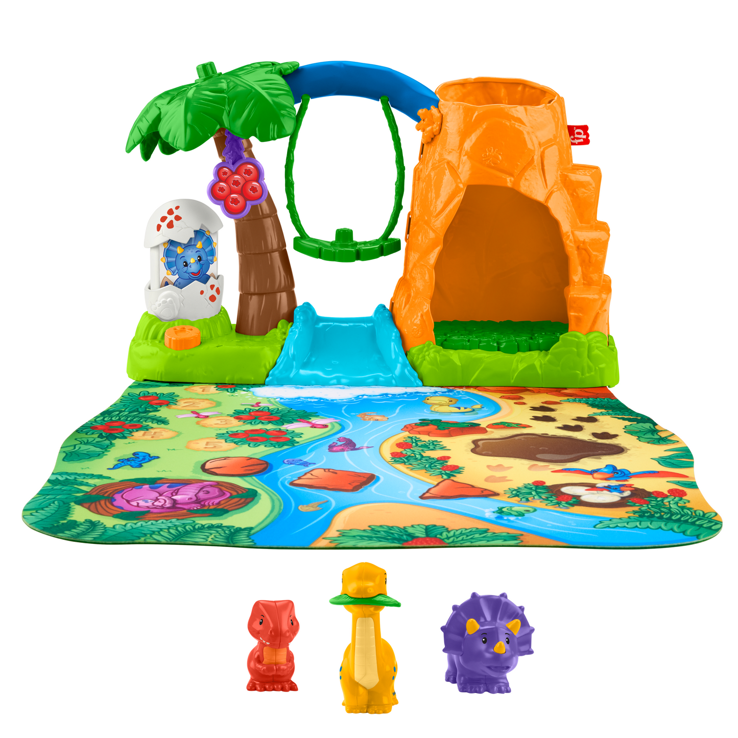 Fisher-Price Little People Village des Dinosaures et Tapis de Jeu