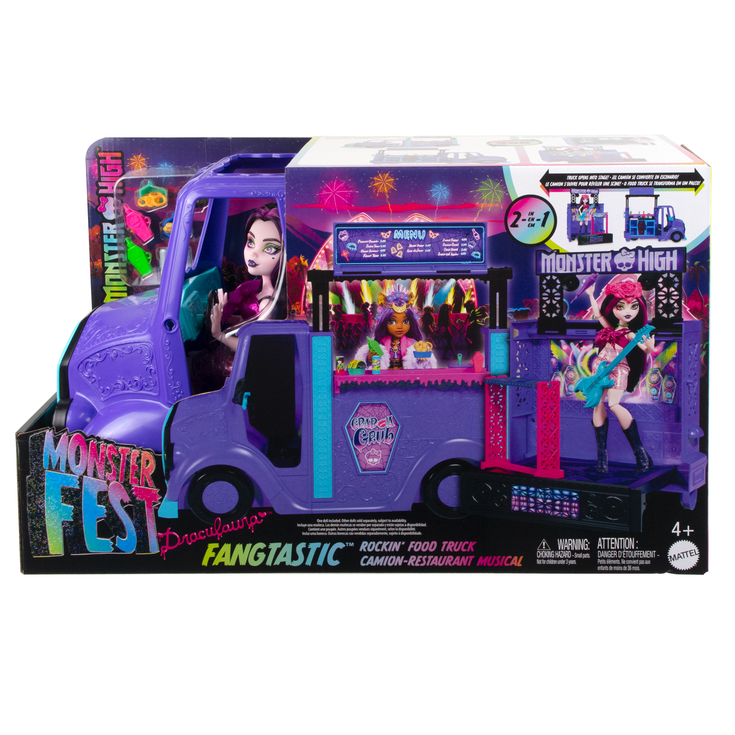 Monster High-Tour Bus Rock Sang-Sationnel-Coffret Avec Poupée et Bus