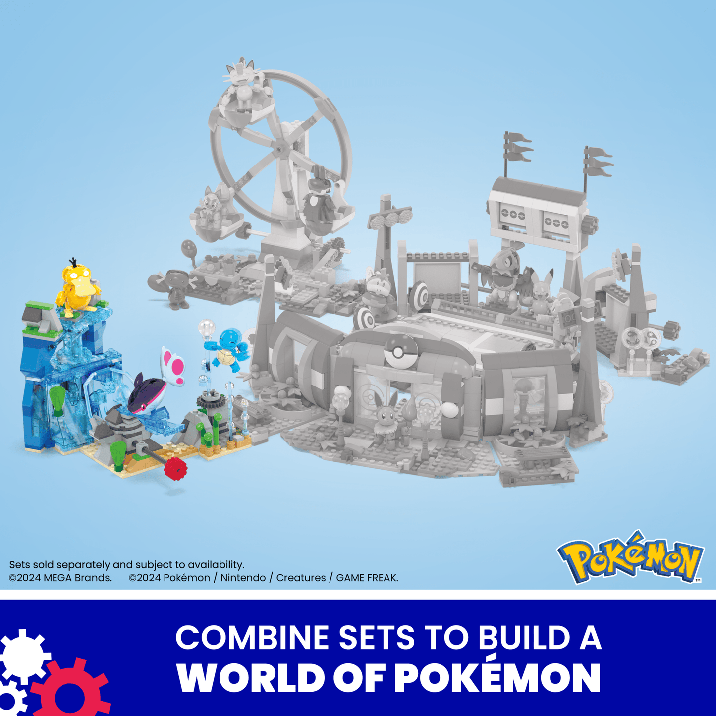 MEGA Pokémon Aquatic Adventure Building Toy Kit, With 3 Action Figures (319 Pieces) For Kids