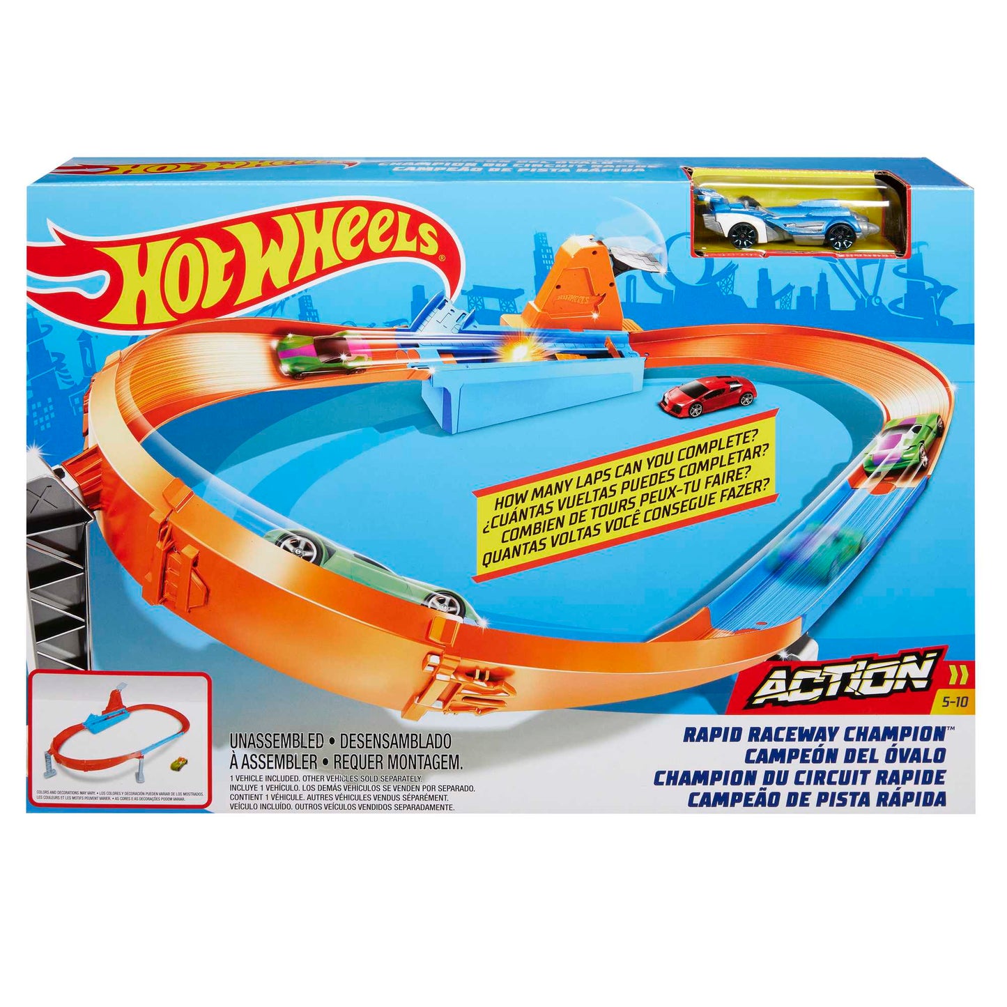 Hot Wheels Action Pista de Brinquedo Campeonato de Rapidez
