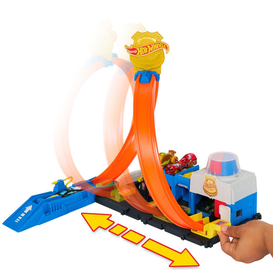 Hot Wheels Ville Coffret de Jeu Super Station de Police, 1:64