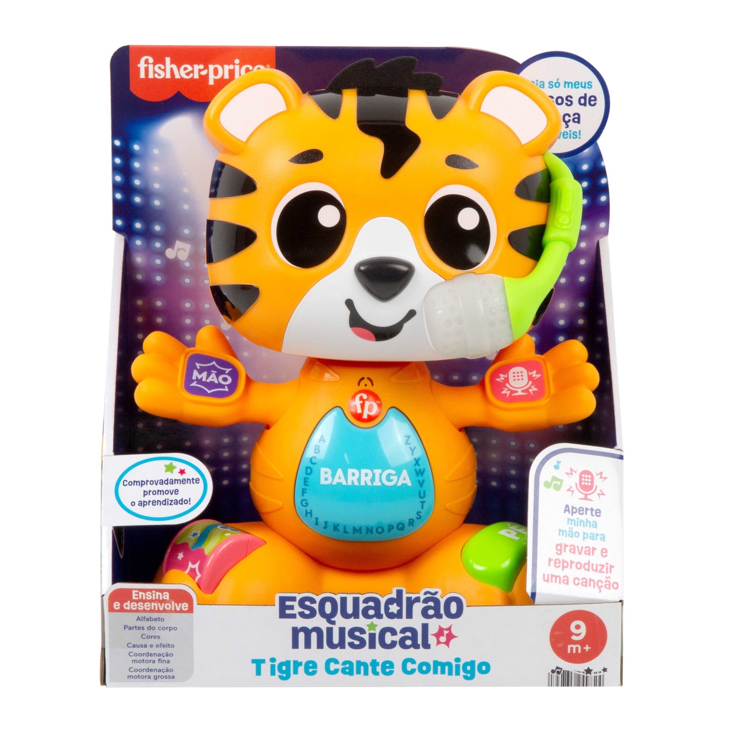 Fisher-Price Brinquedo para Bebês Esquadrão Musical Tigre Cante Comigo