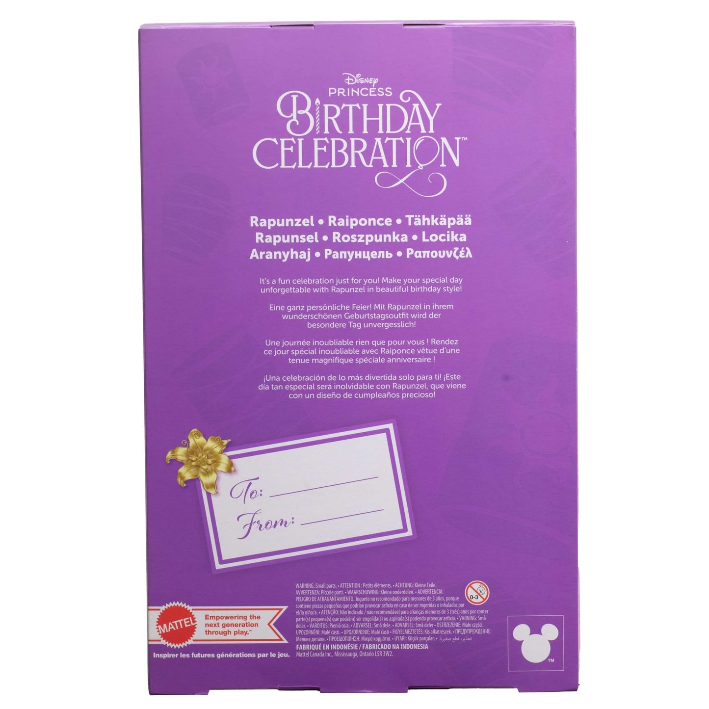 Disney-Princesse Raiponce Fête D’Anniversaire-Poupée Inspirée du Film