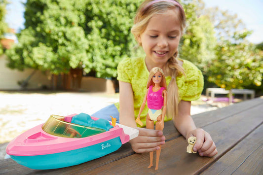 Barbie Conjunto de Brinquedo Barco aquático com Boneca