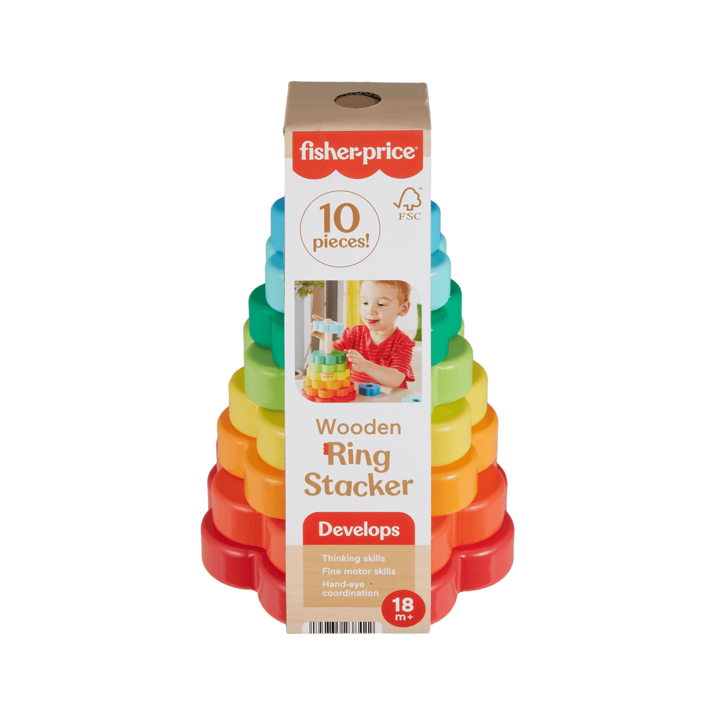 Fisher-Price Juguete para Bebés Anillos Apilables de Madera