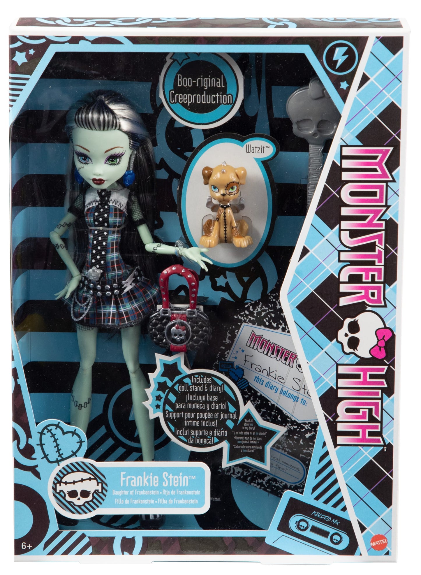 Monster High Frankie Stein Reproduction Doll With Doll Stand & Accessories