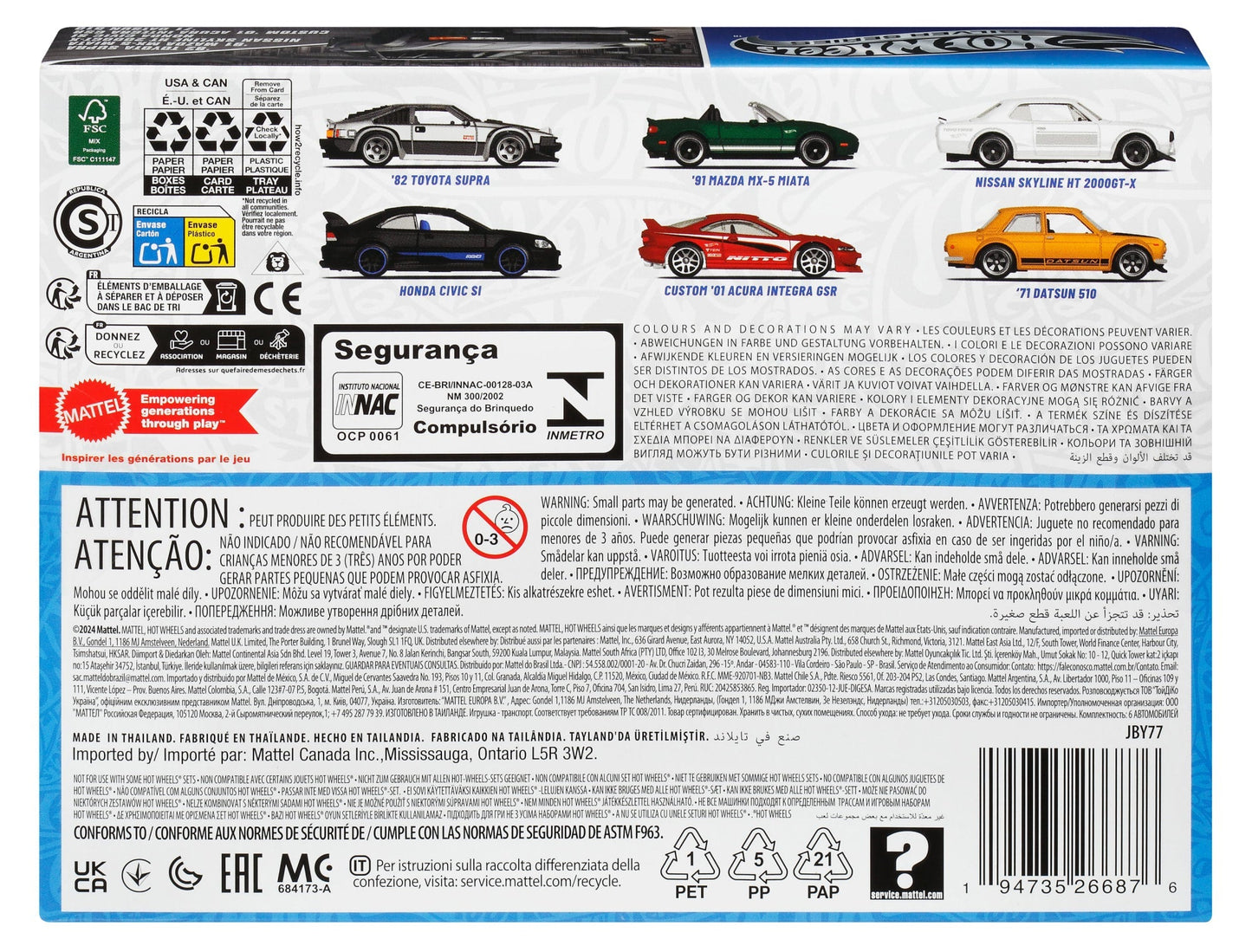 Hot Wheels Collector Vehículo de Colección Multipack Autos Japoneses