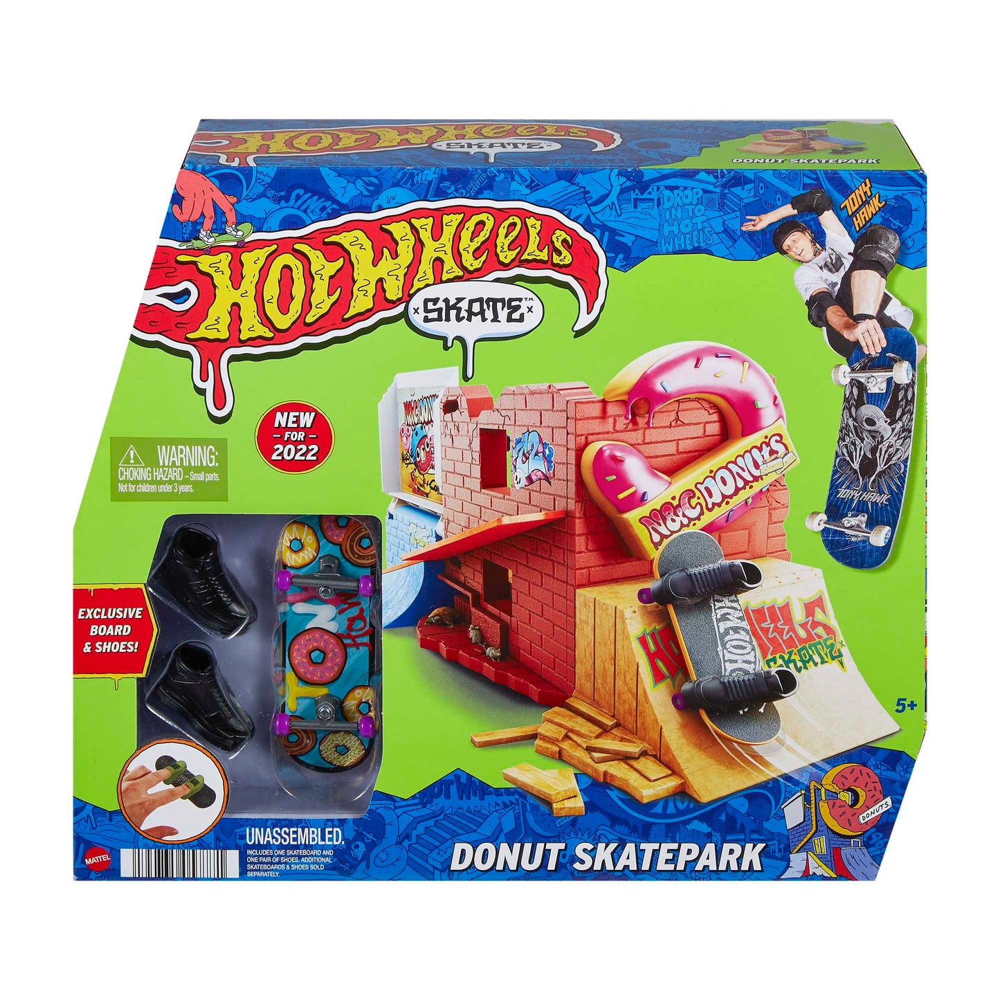 Hot Wheels Skate Pista de Brinquedo Set Loja de Donuts