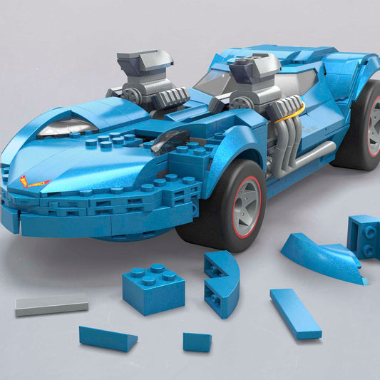 Mega Hot Wheels Coffret de Construction Voiture Twin Mill (635 Pièces) Pour Collectionneurs