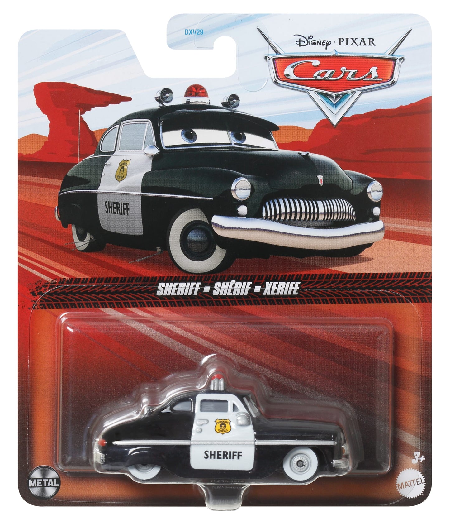 Cars de Disney y Pixar Diecast Vehículo de Juguete Sheriff