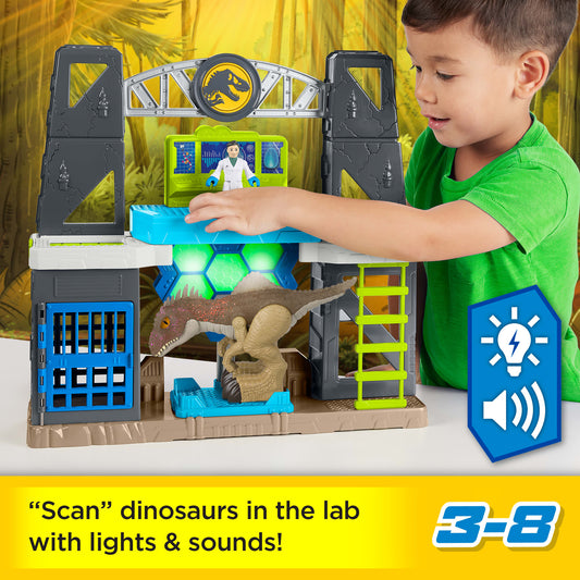 Imaginext Jurassic World Scan & Glow Dino Playset With Lights Sounds & Dinosaur Toys