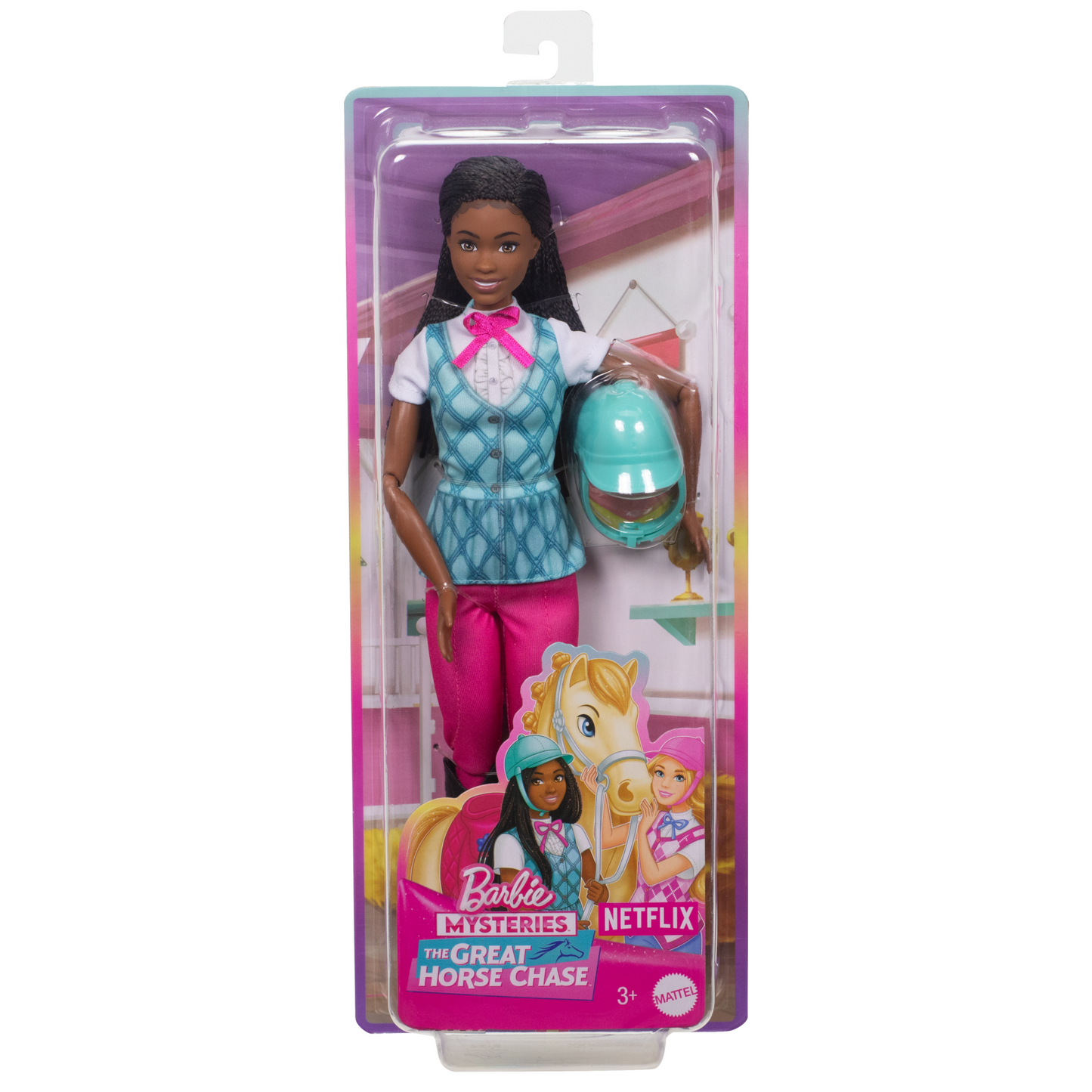 Barbie Detetive A Grande Corrida de Cavalos Boneca Brooklyn Equitação
