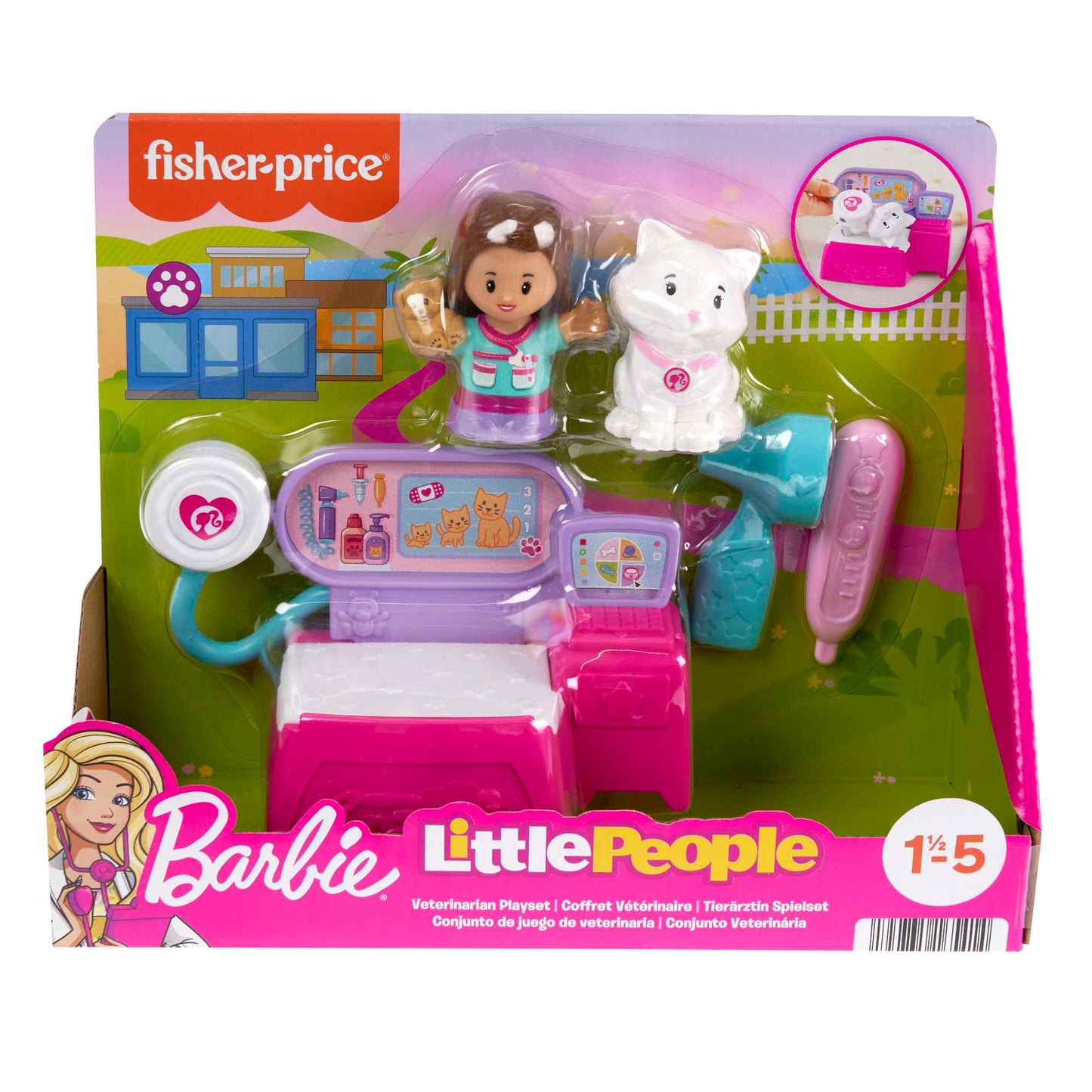 Fisher - Price Little People Barbie Coffret de Jeu Vétérinaire