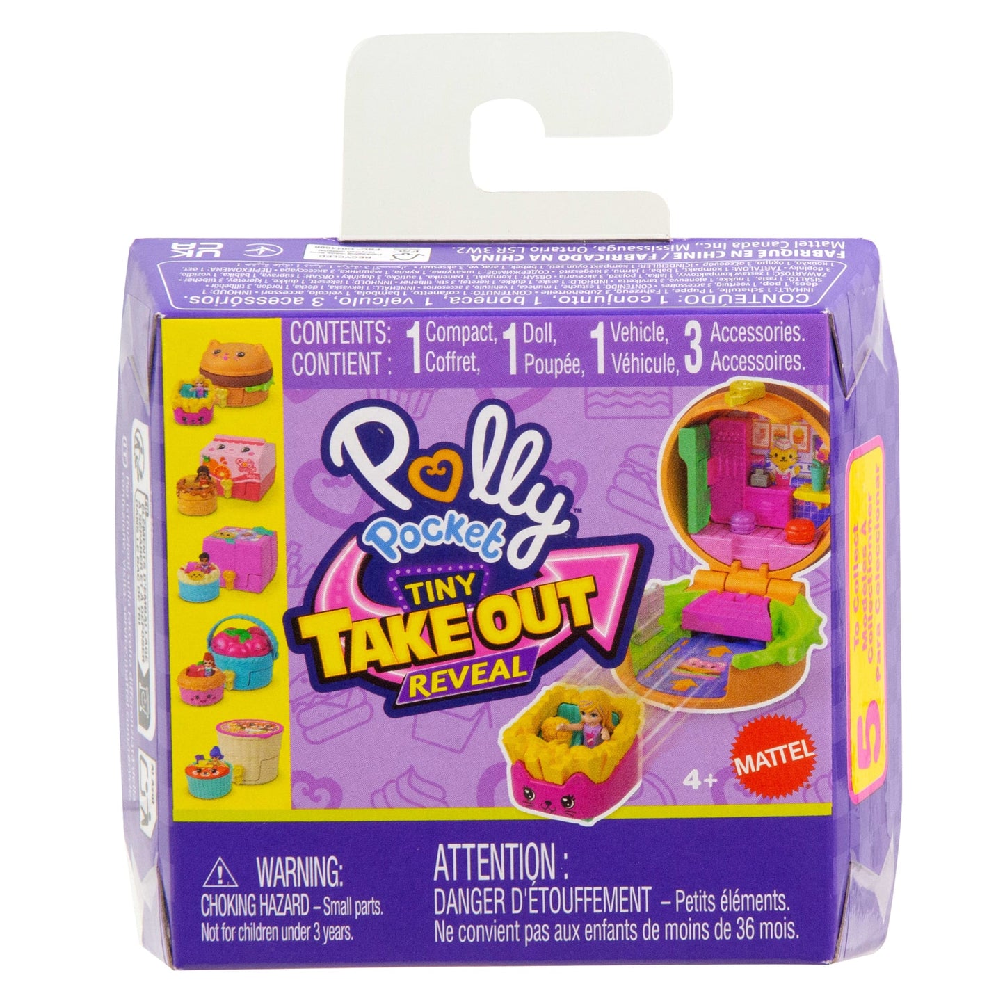 Polly Pocket Tiny Take Out Reveal Assortiment, Thème Alimentaire