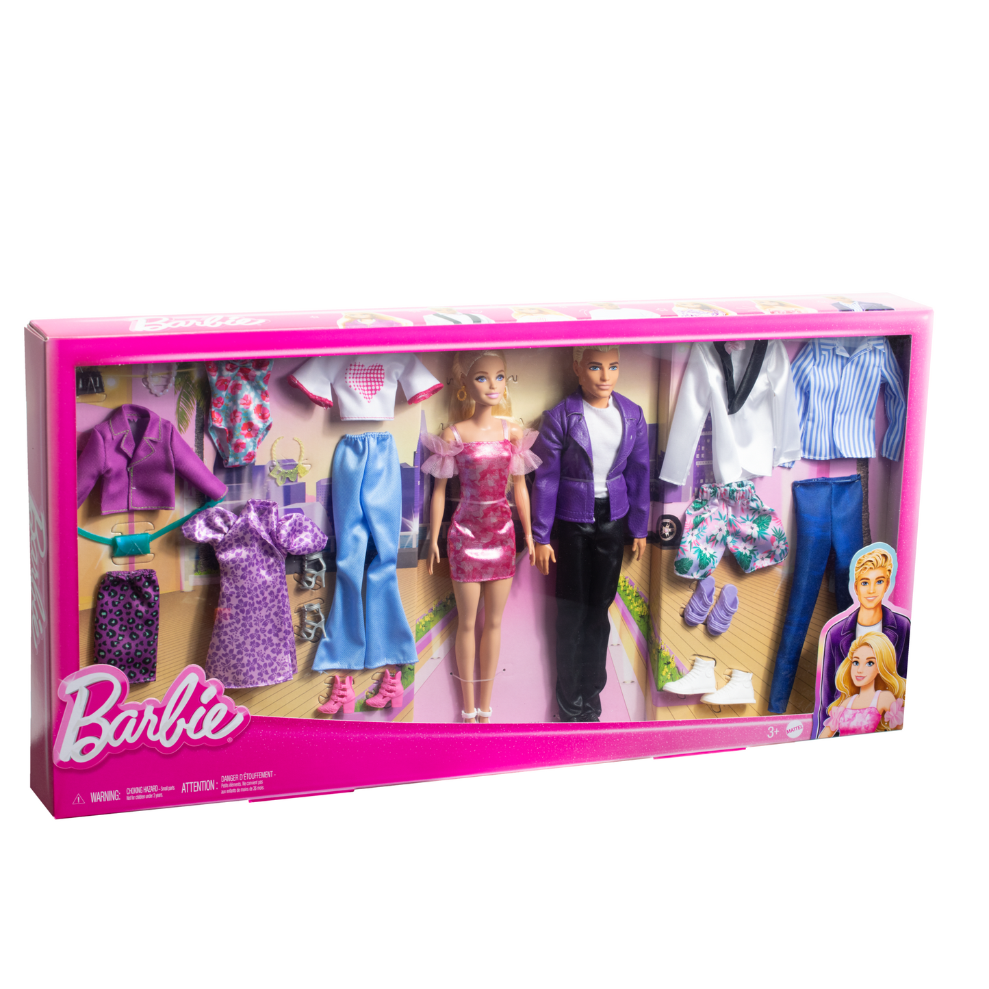 Barbie Doll And Ken Doll Fashion Set With Clothes And Accessories