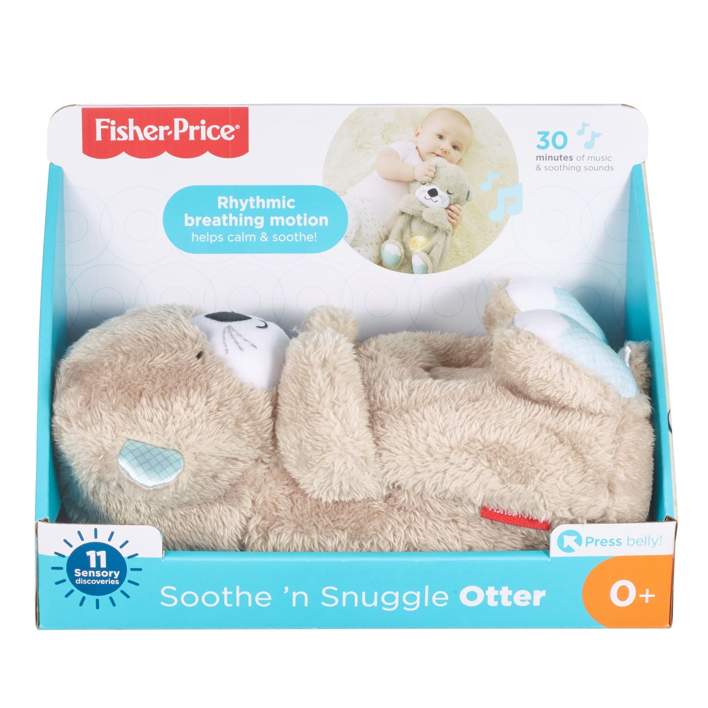 Ma Loutre Câlins Bonne Nuit de Fisher-Price®, Peluche Musicale Apaisante Pour Bébé