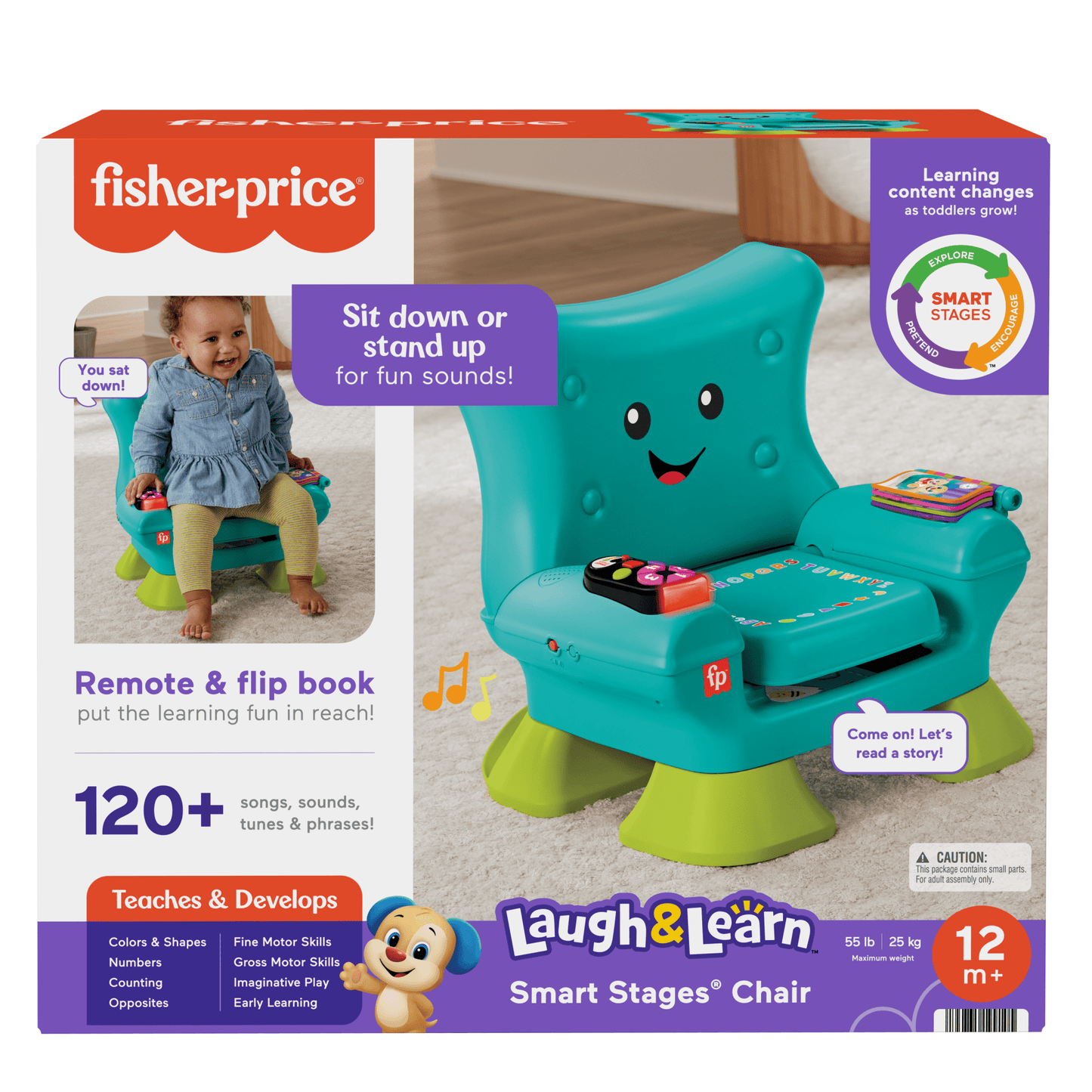 Fisher-Price Ríe y Aprende Juguete para Bebés Silla de Aprendizaje Musical