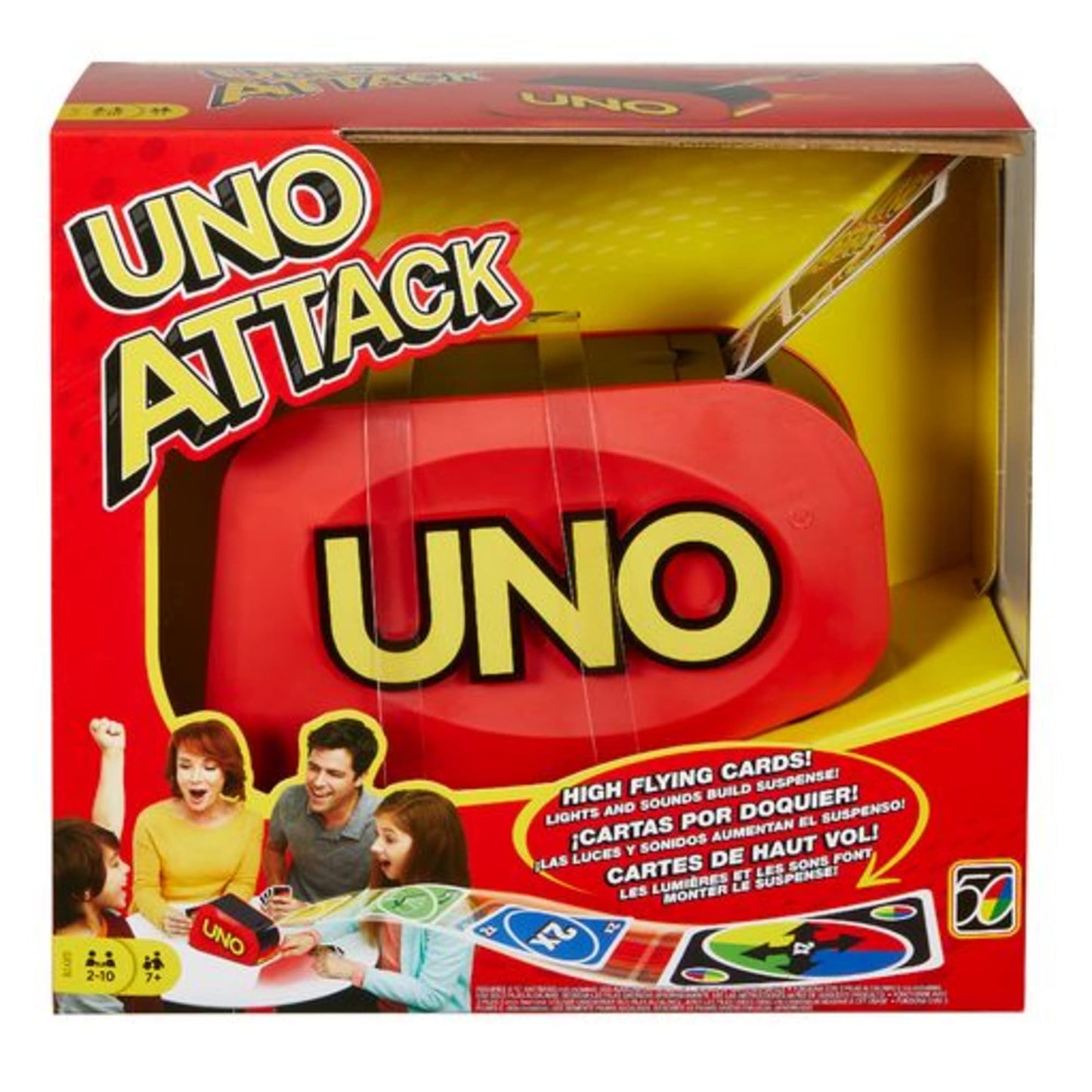 Uno Attack™ Jeu de Cartes, Distributeur Aléatoire, 2 à 10Joueurs